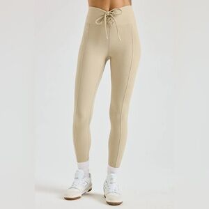 Year Of Ours Ribbed Football Leggings in Dune sz M